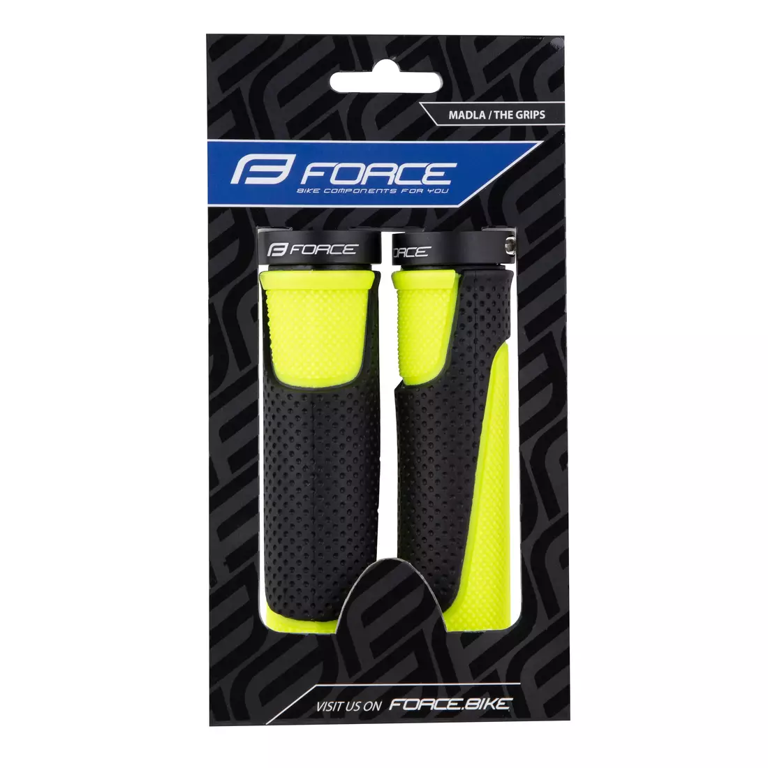 FORCE bicycle handlebar grips ROSS black and fluo 38264
