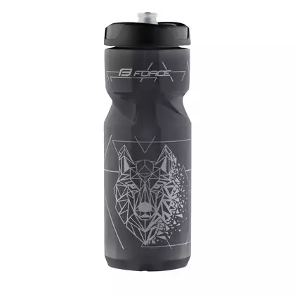 FORCE bottle LONE WOLF 0.8 l, black smoke-silver, 25585