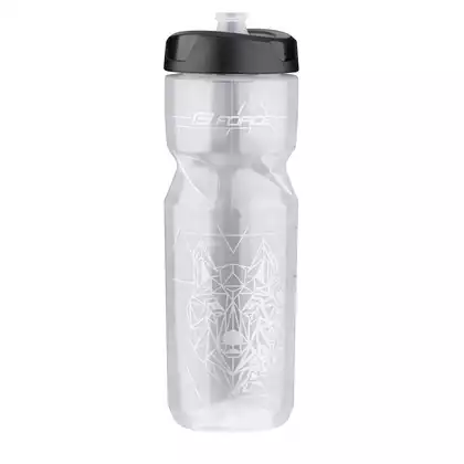FORCE bottle LONE WOLF 0.8 l, transparent silver, 25586