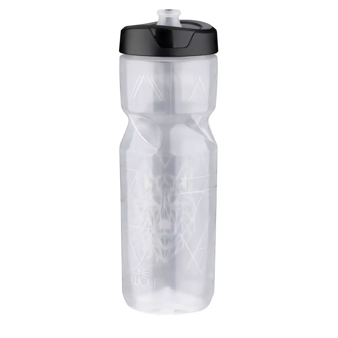 FORCE bottle LONE WOLF 0.8 l, transparent silver, 25586