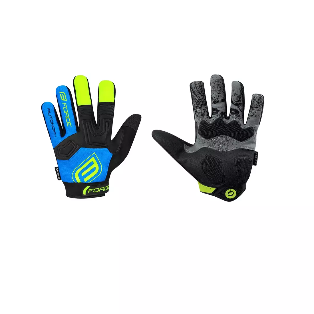 FORCE children's cycling gloves KID MTB AUTONOMY black/blue 90569105