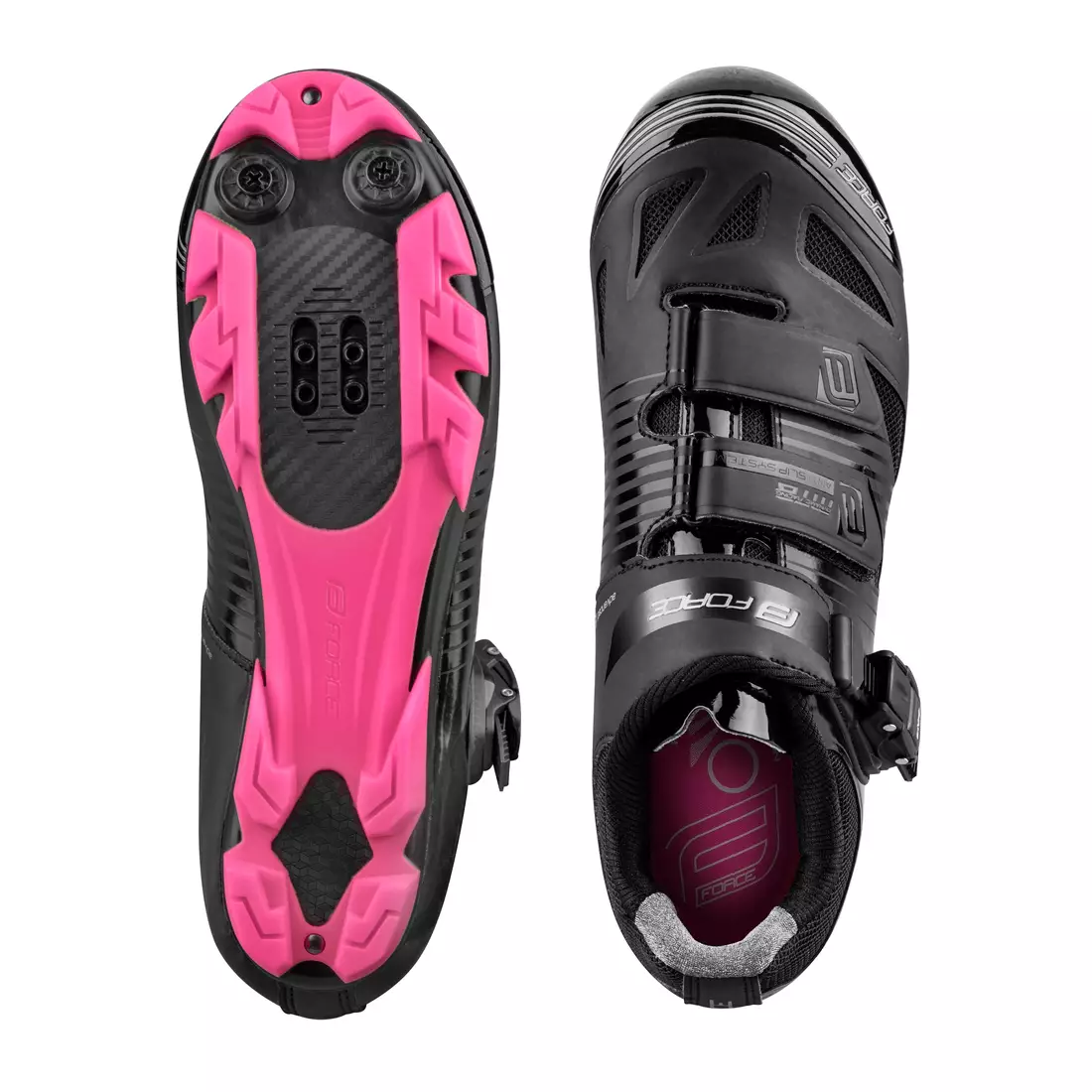 FORCE women's cycling shoes MTB TURBO black/pink 9407735