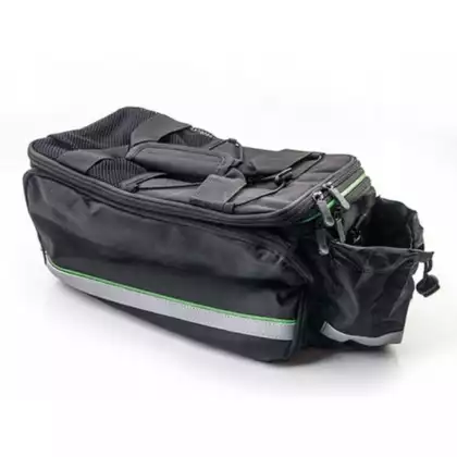 bicycle pannier for the trunk 20l, black and green