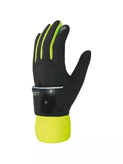 CAIRN running gloves FLASH COVER lemon 090316039