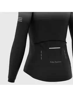 FDX 2100_01 women's insulated bicycle sweatshirt, black-grey 