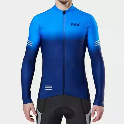 FDX 2100 Men's insulated cycling sweatshirt, navy-blue 