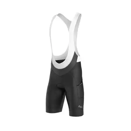 FDX 4030_01 men's cycling shorts with braces, black 