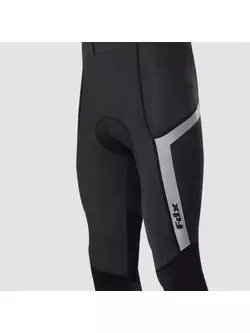 FDX 4030 Morvo Men's warm cycling trousers with braces, black