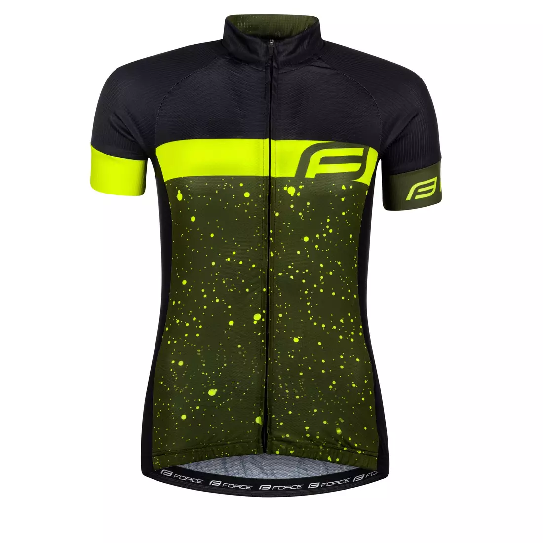 FORCE women's cycling jersey SPRAY LADY army-fluo 90013403