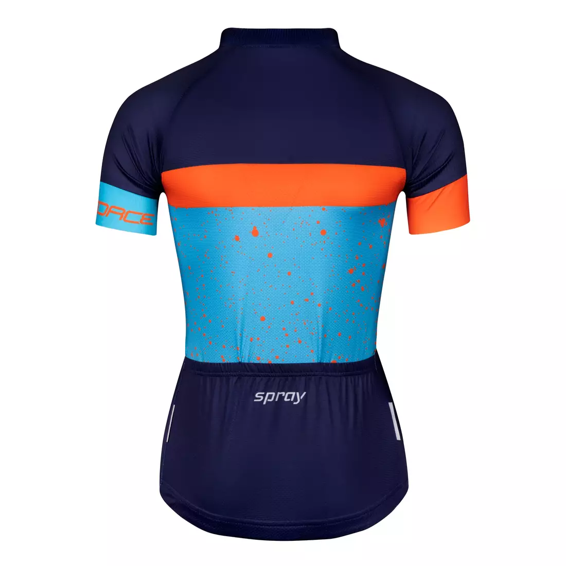 FORCE women's cycling jersey SPRAY LADY blue/orange 90013402