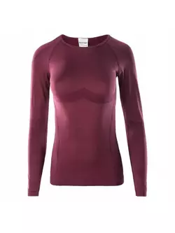 HI-TEC base layer ladies thermal underwear jersey HIKRA top, purple