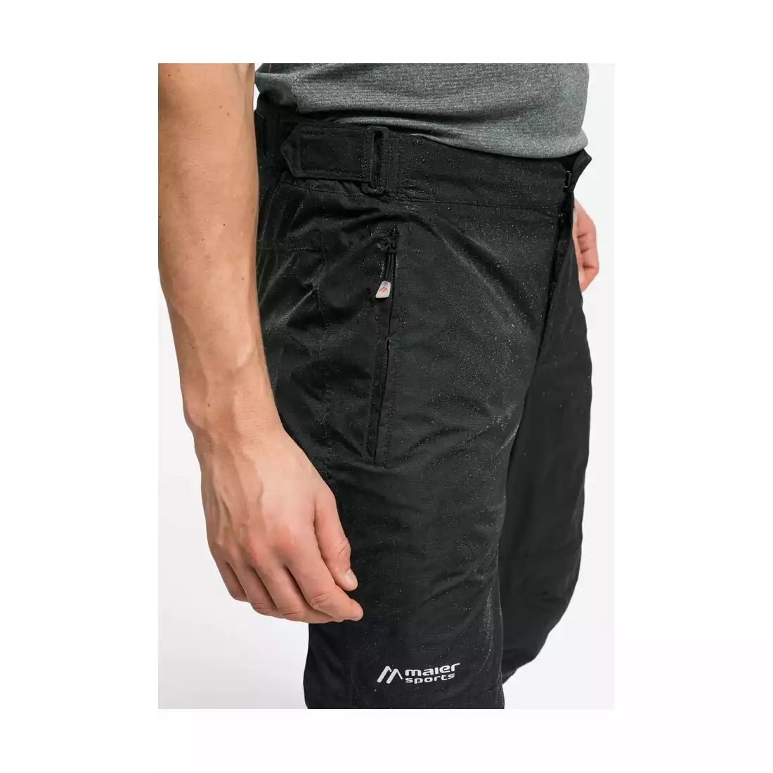 MAIER RAINDROP Men's hiking pants, rainproof, black
