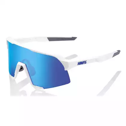 Okulary 100% S3 Matte Black - HiPER Blue Multilayer Mirror Lens (Szkła Niebieskie Lustrzane Wielowarstwowe) (NEW 2021)STO-61034-407-02