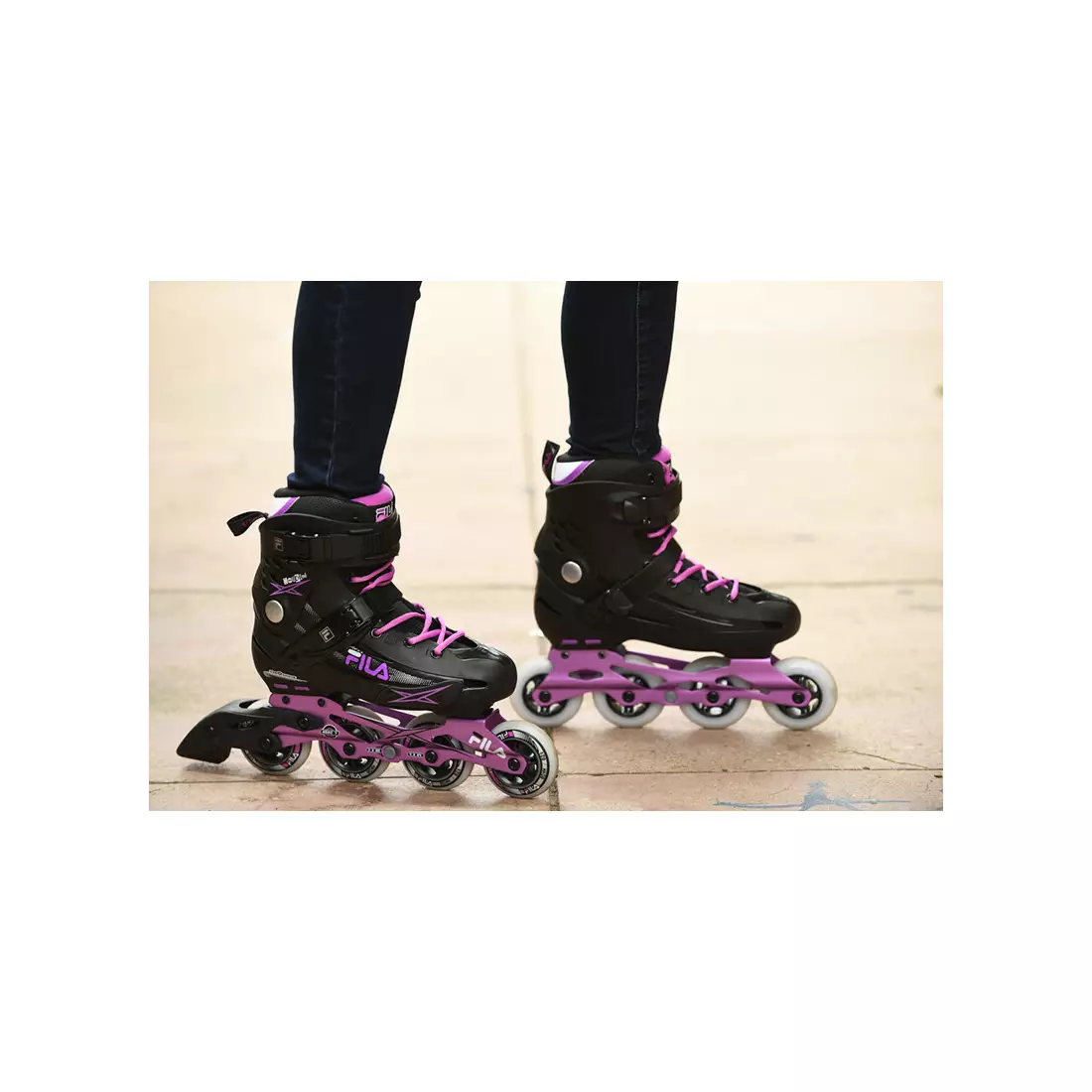 FILA SKATES women's inline skates MADAME HOUDINI black/purple 10619085370