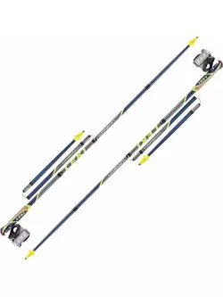 LEKI Micro Flash Carbon Nordic walking/trekking sticks, blue-yellow