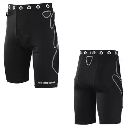 661 EXO men's cycling boxer shorts with hip and thigh protection, black