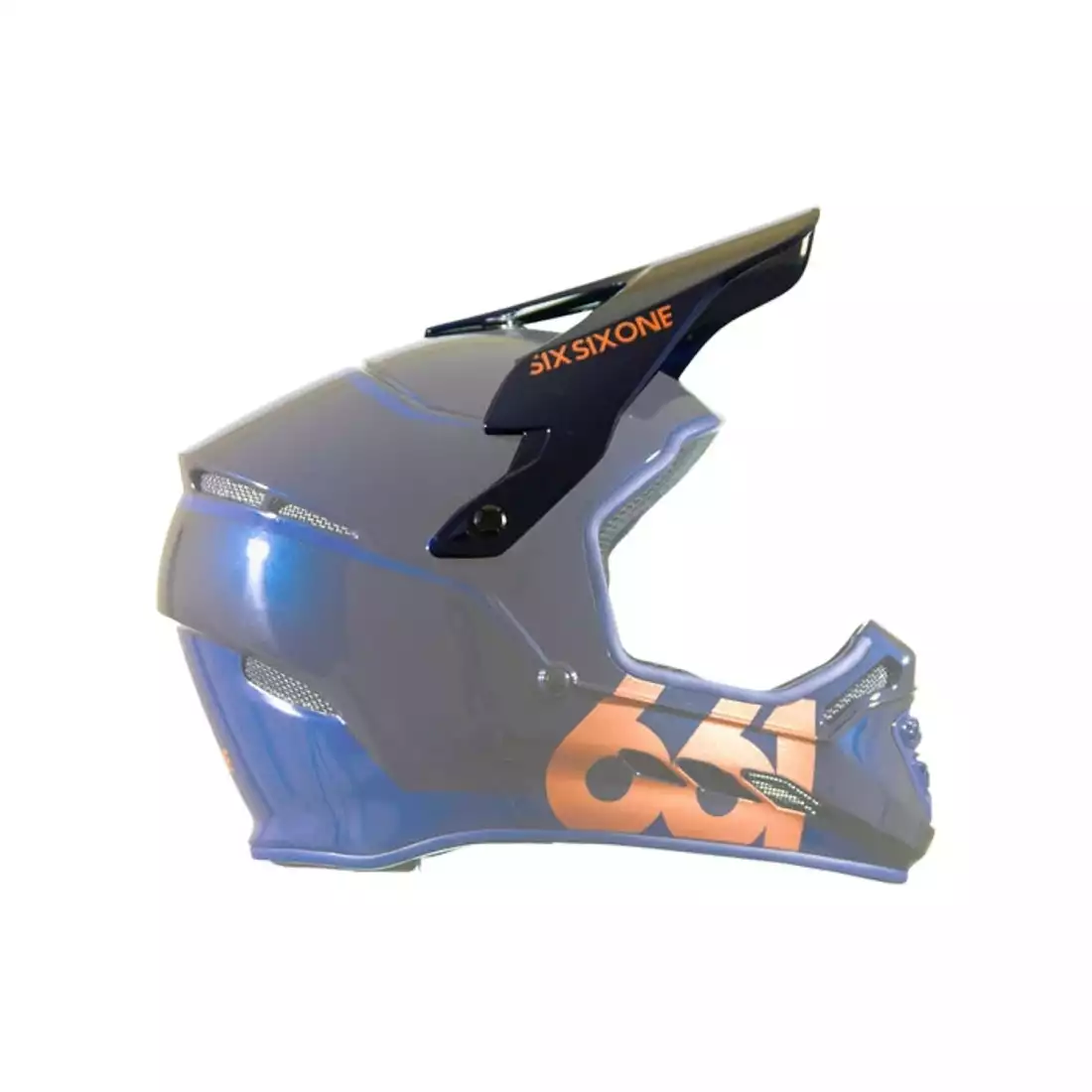 661 visor for a bicycle helmet RESET, dark blue-orange