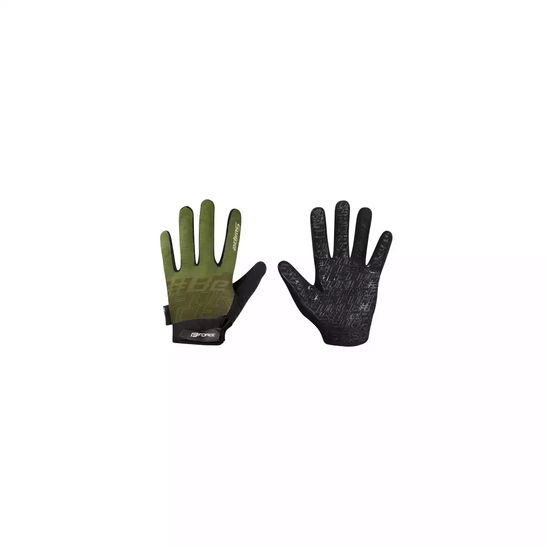 FORCE MTB SWIPE Cycling gloves MTB, Green/army 