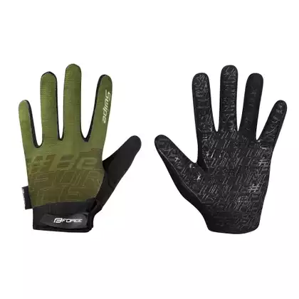 FORCE MTB SWIPE Cycling gloves MTB, Green/army 