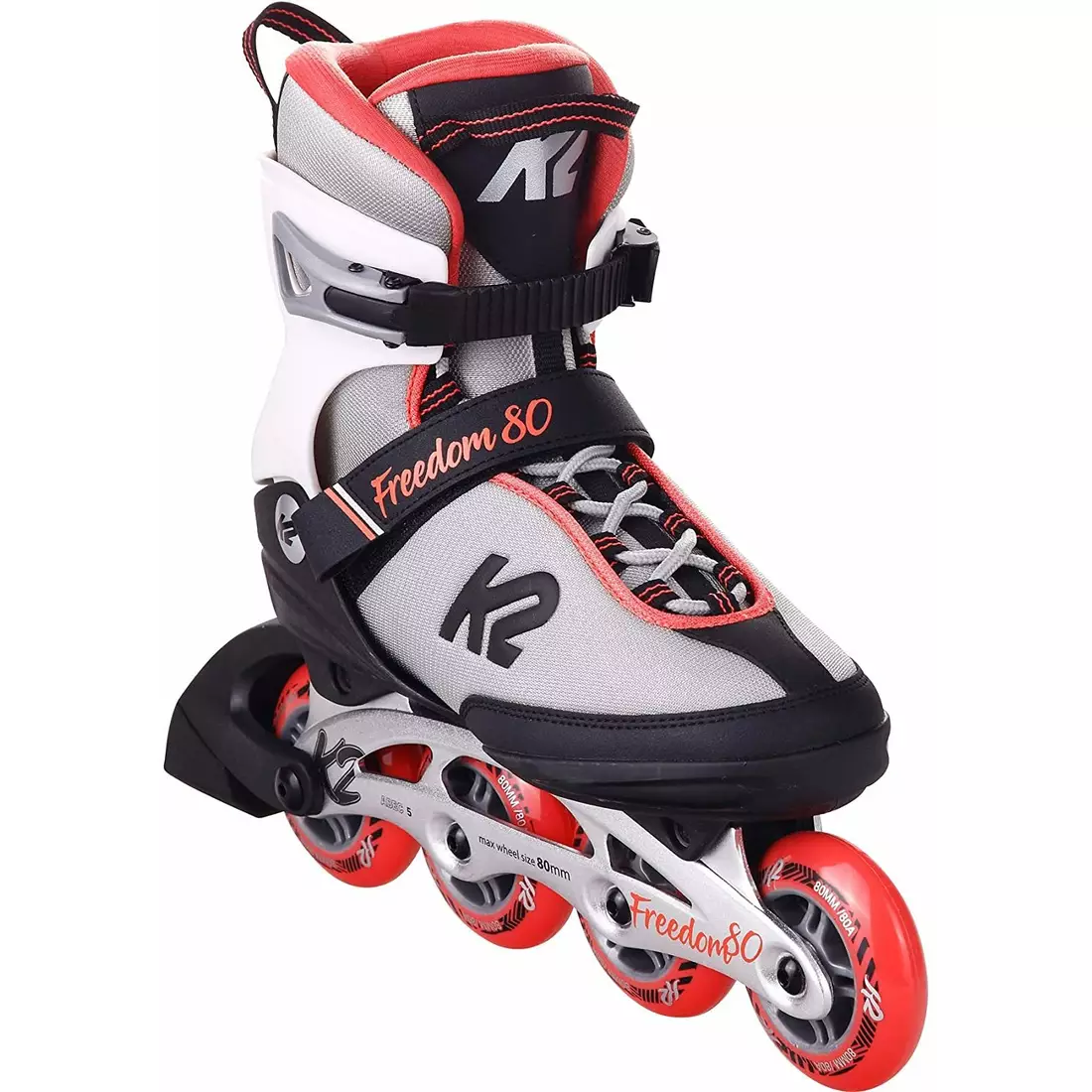 K2 Women's fitness rollerblades FREEDOM, white / coral 30E0342