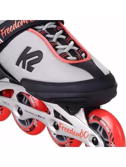 K2 Women's fitness rollerblades FREEDOM, white / coral 30E0342