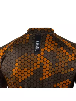 KAYMAQ DESIGN M62 men's cycling thermal jersey brown