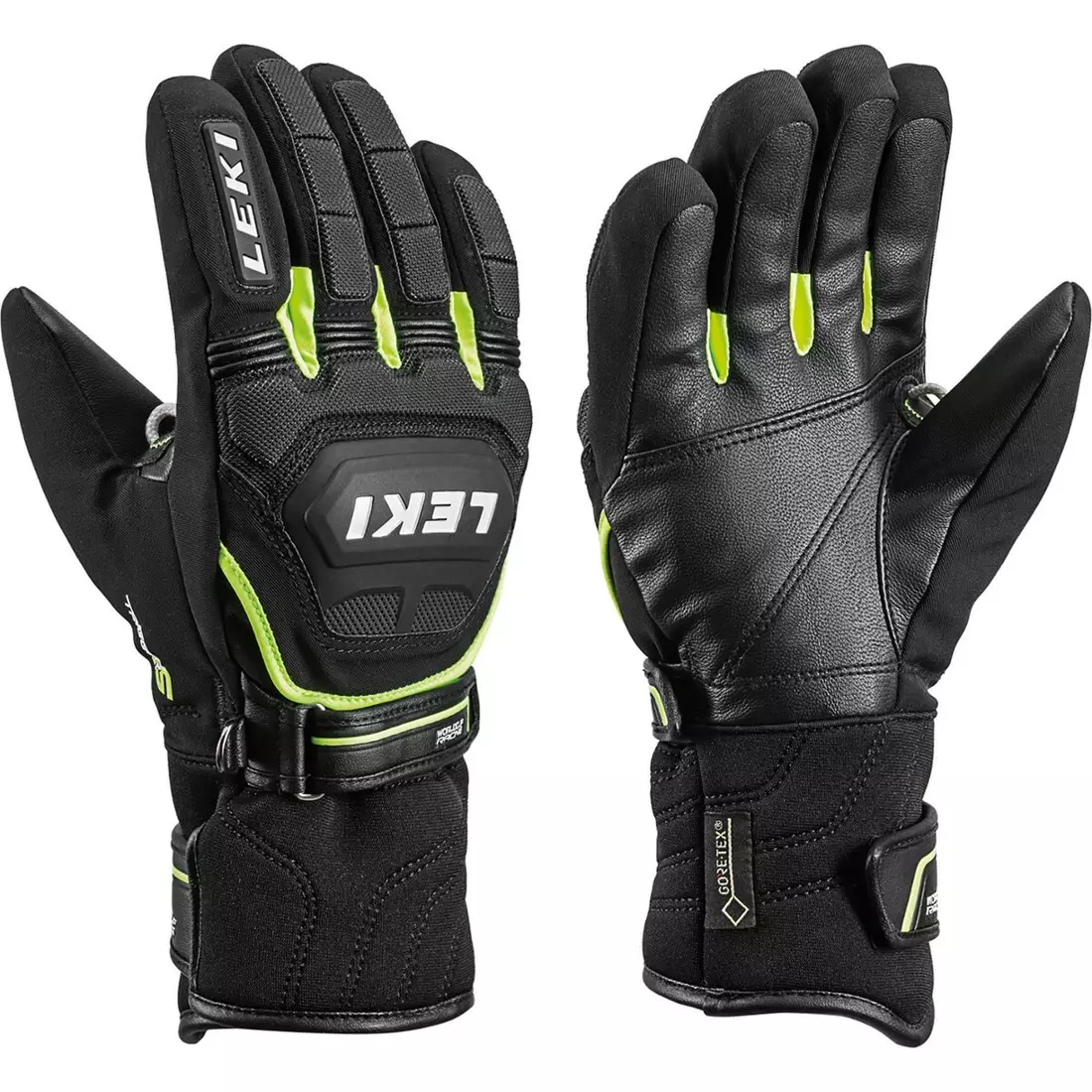 LEKI Children's ski gloves WCR Coach Flex S GTX Junior, black 63480122070