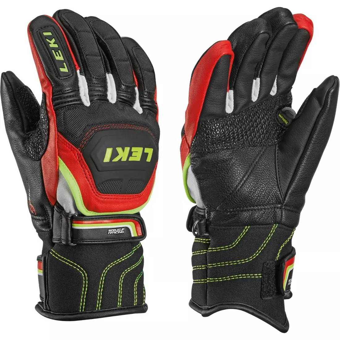 LEKI Children's ski gloves WCR Flex S Junior, red, 63480031070