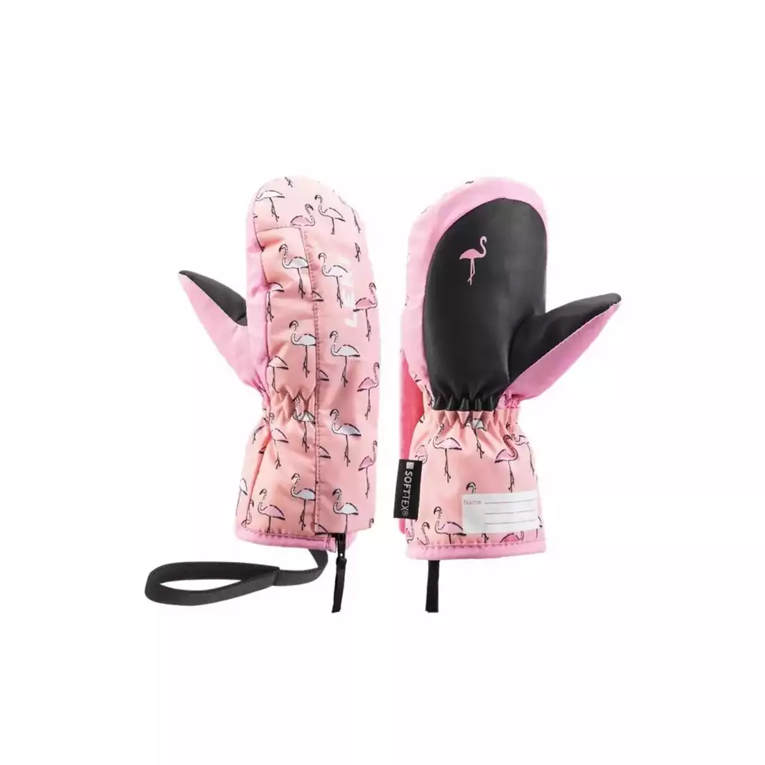 LEKI Little Flamingo Zap Mitt children's ski gloves, pink