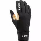 LEKI Nordic Race Premium winter gloves, black and beige
