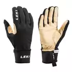 LEKI Nordic Race Premium winter gloves, black and beige