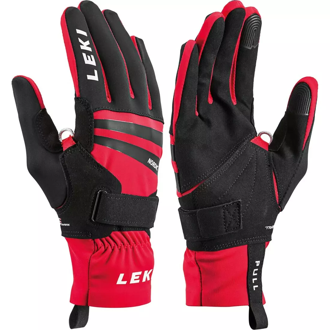 LEKI winter gloves NORDIC SLOPE SHARK black/red 643914301095