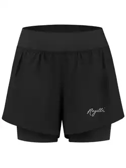 ROGELLI ESSENTIAL 2in1 running shorts for women, black