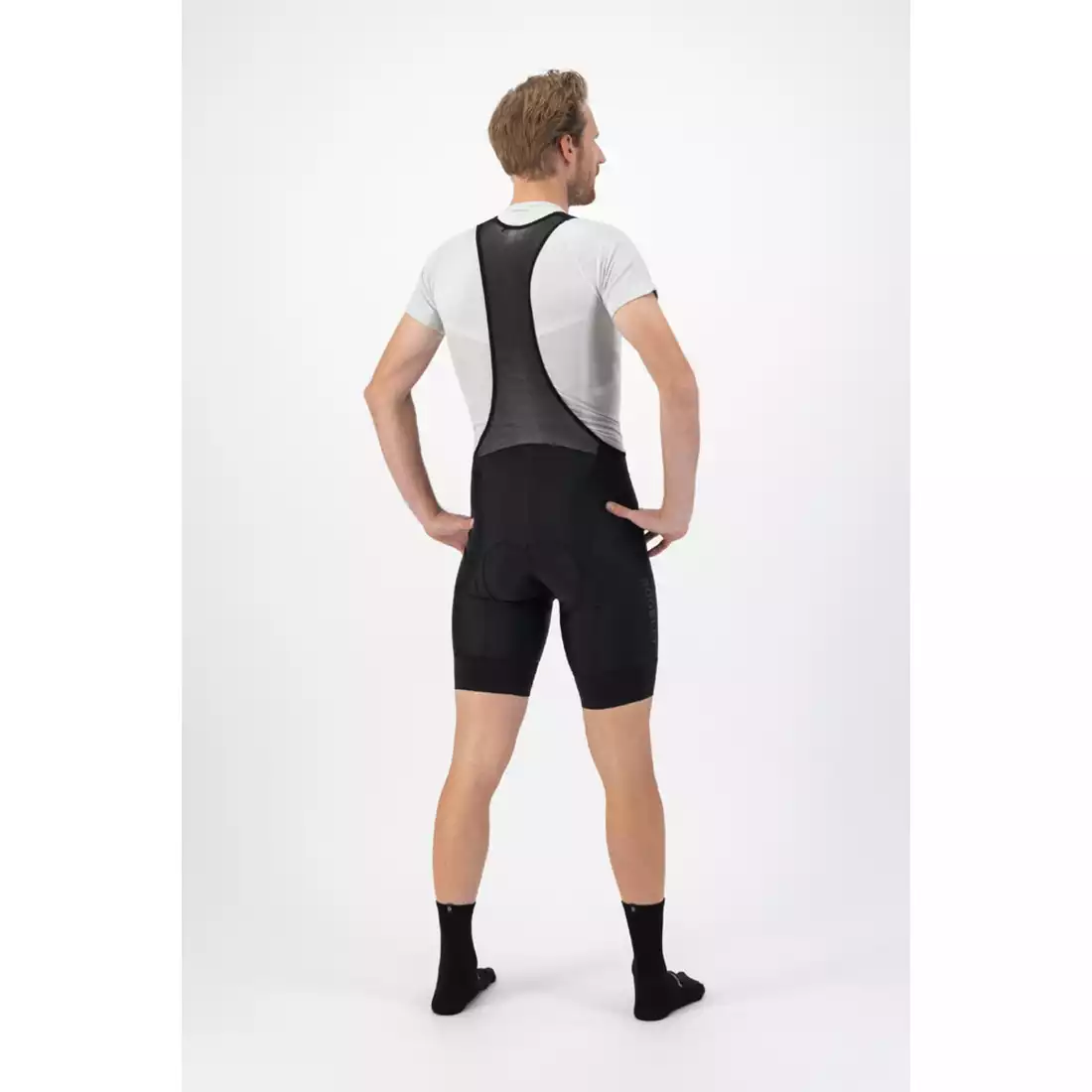 ROGELLI ESSENTIAL Men's cycling shorts with braces, black
