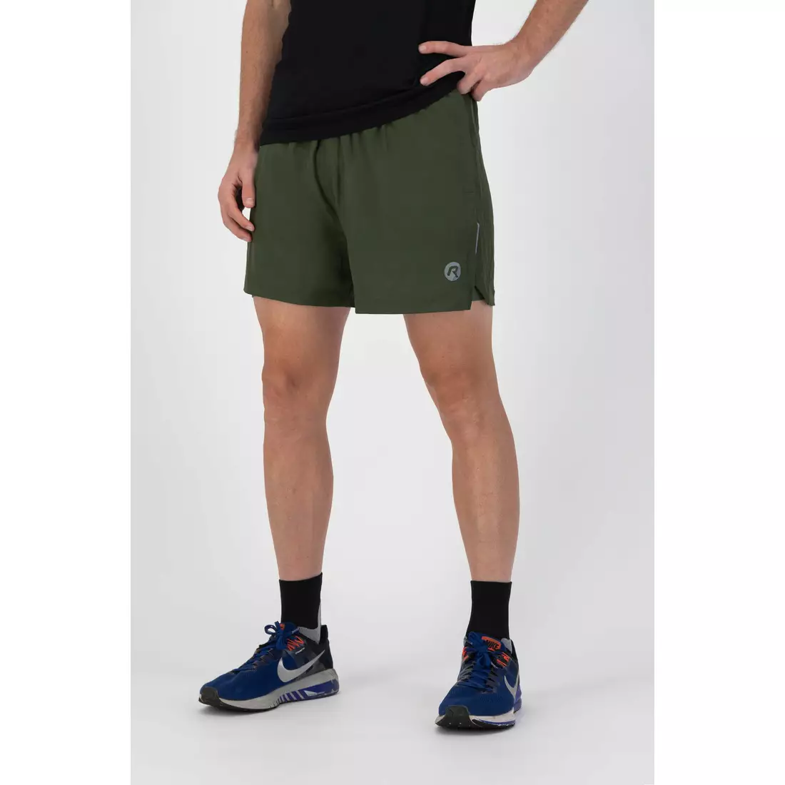 ROGELLI ESSENTIAL men's 2in1 running shorts, khaki