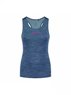 ROGELLI JUNE Women's sleeveless running T-shirt, blue