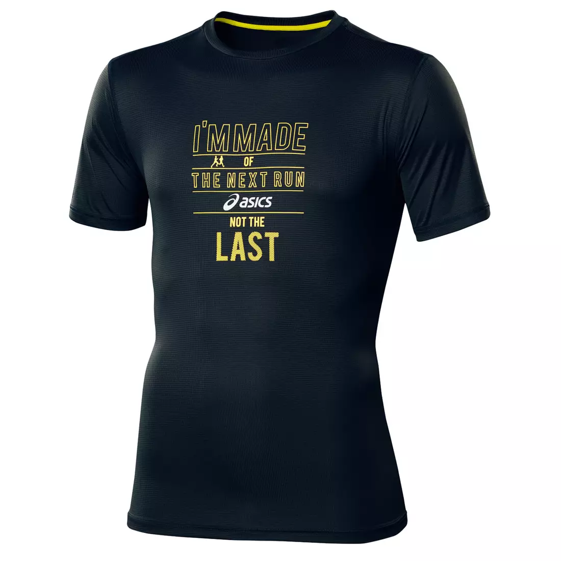 ASICS 110408-0001 GRAPHIC TOP - men's running T-shirt, color: Black