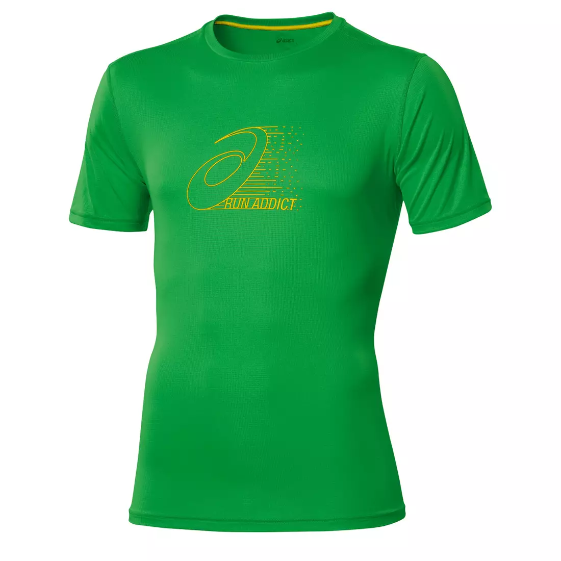 ASICS 110408-0498 GRAPHIC TOP - men's running T-shirt, color: Green
