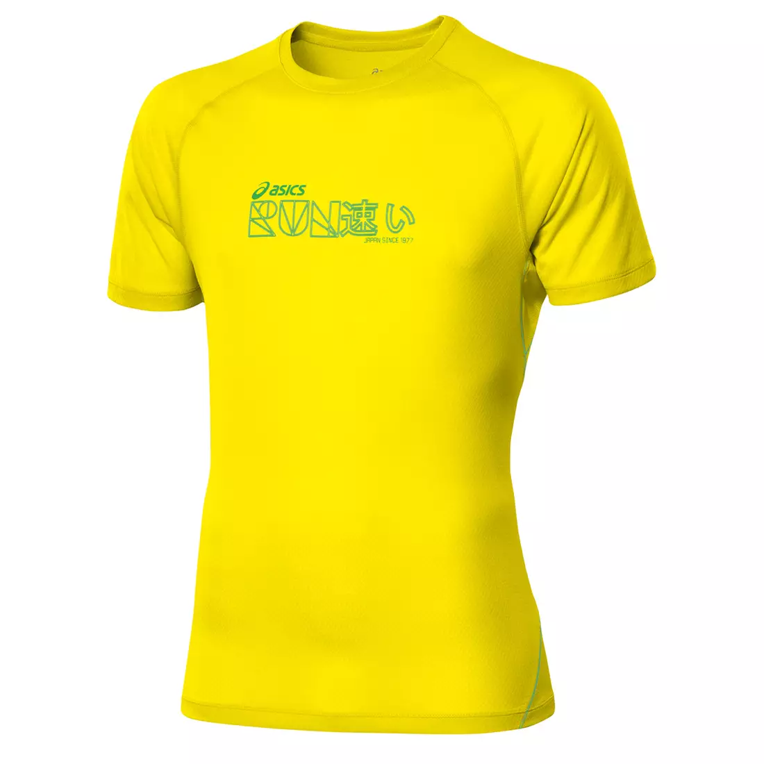 ASICS 110506-0343 GRAPHIC TOP - men's running T-shirt, color: Yellow