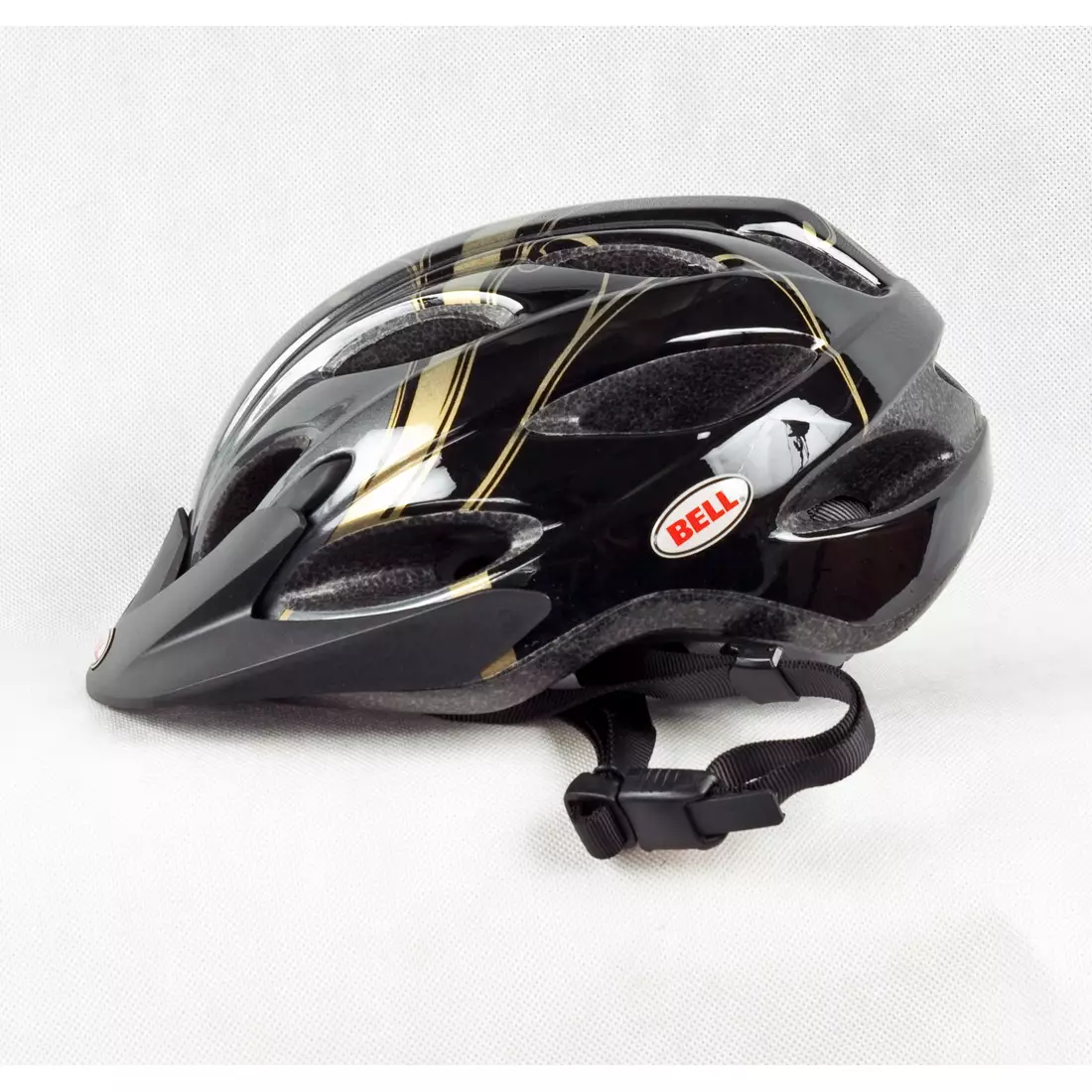 BELL STRUT - women's bicycle helmet, black, silver and gold