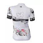 MikeSPORT DESIGN - ROSES - women's cycling jersey, color: White