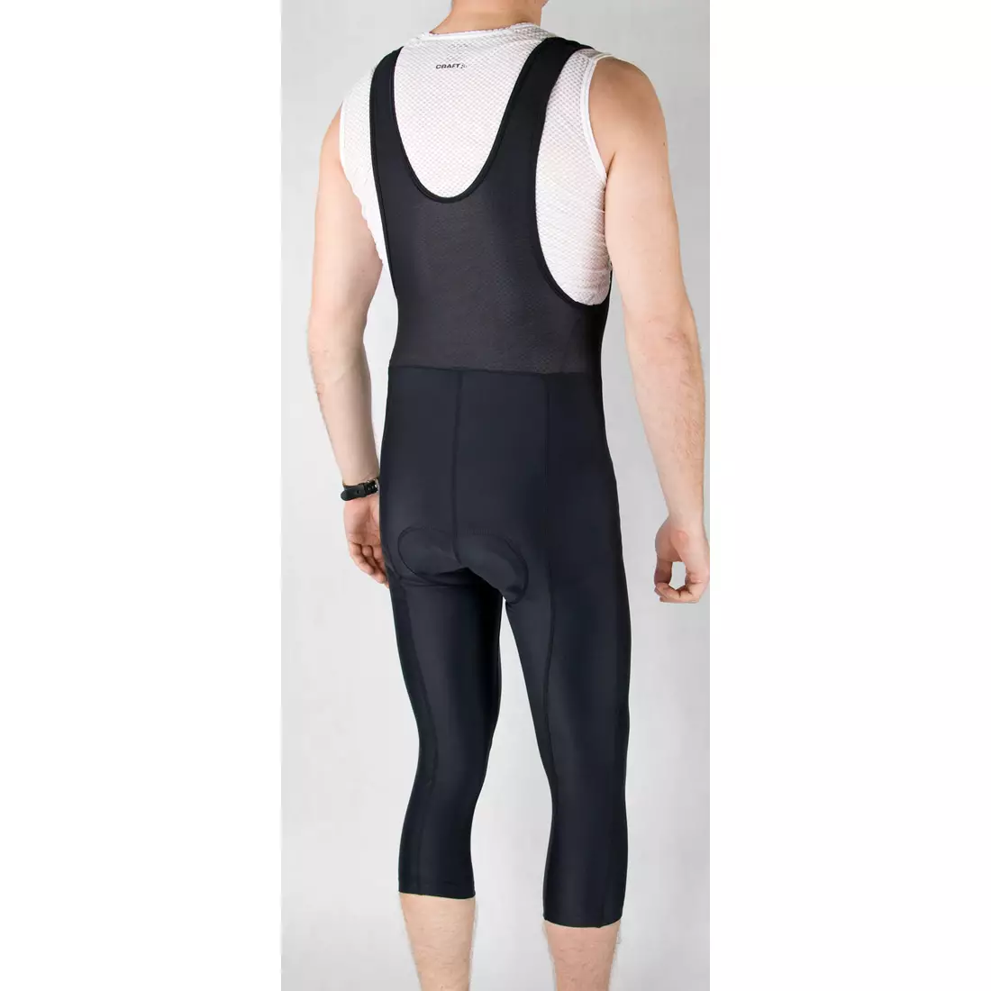 ROGELLI  BASIC DE LUXE  men's 3/4 shorts with braces, color: Black