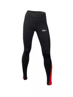ROGELLI EMNA womens running thermal tights, black-red