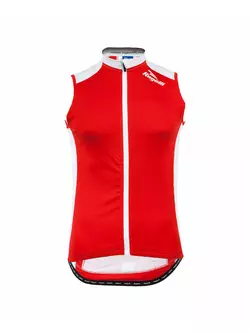 ROGELLI POLINO - men's sleeveless cycling jersey, color: red and white