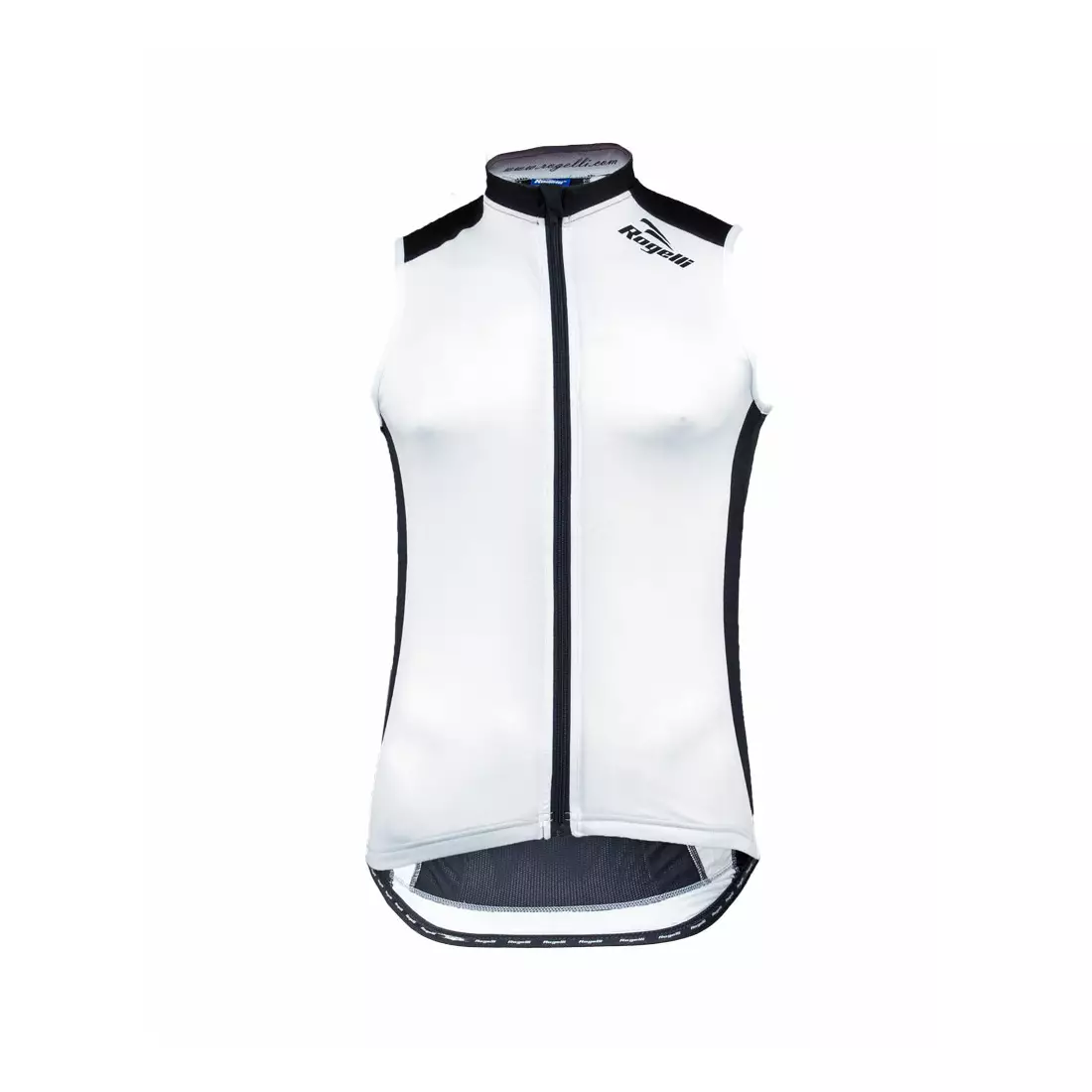 ROGELLI POLINO - men's sleeveless cycling jersey, color: white and black