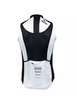 ROGELLI POLINO - men's sleeveless cycling jersey, color: white and black