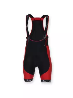 ROGELLI PORCARI - men's bib shorts, color: black and red