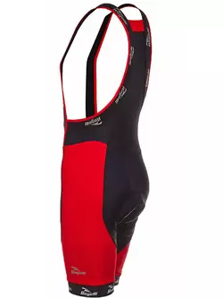 ROGELLI PORCARI - men's bib shorts, color: black and red