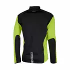 ROGELLI RUN - DILLON - men's lightly insulated running sweatshirt, color: black and fluorine