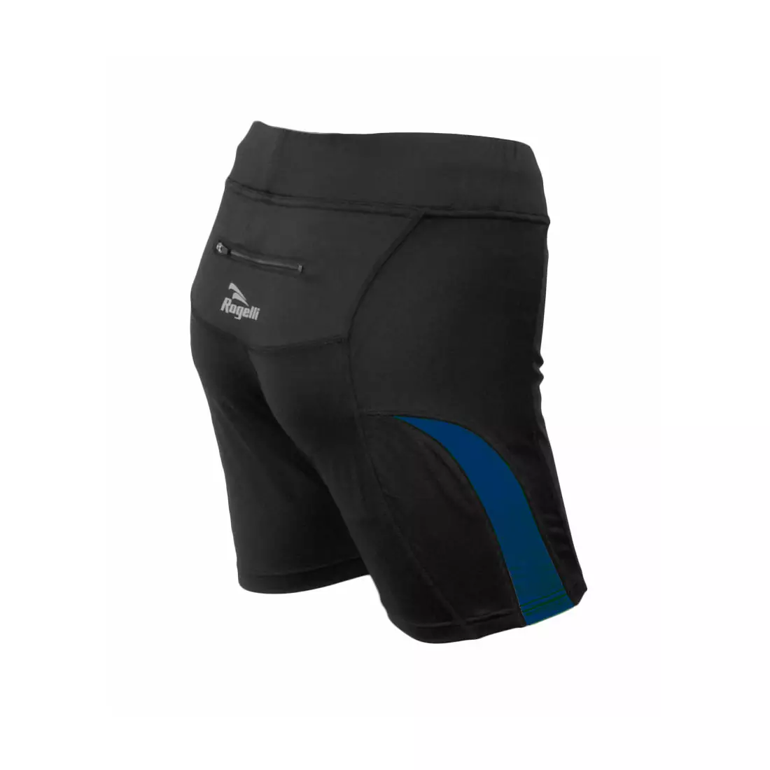 ROGELLI  RUN  EDIA - women's sports shorts, color: Black and blue